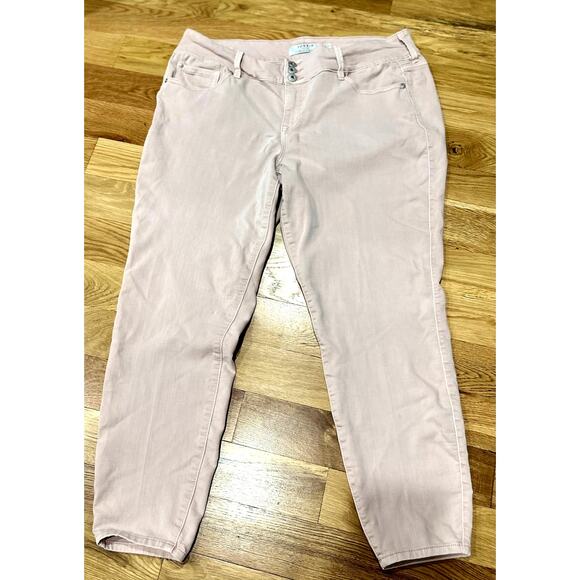 Torrid Womens Slim Leg Stretch Denim Designer Jeans Pink 20R - Picture 1 of 12
